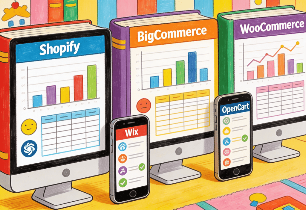 الفرق بين أشهر منصات فتح متجر الكتروني